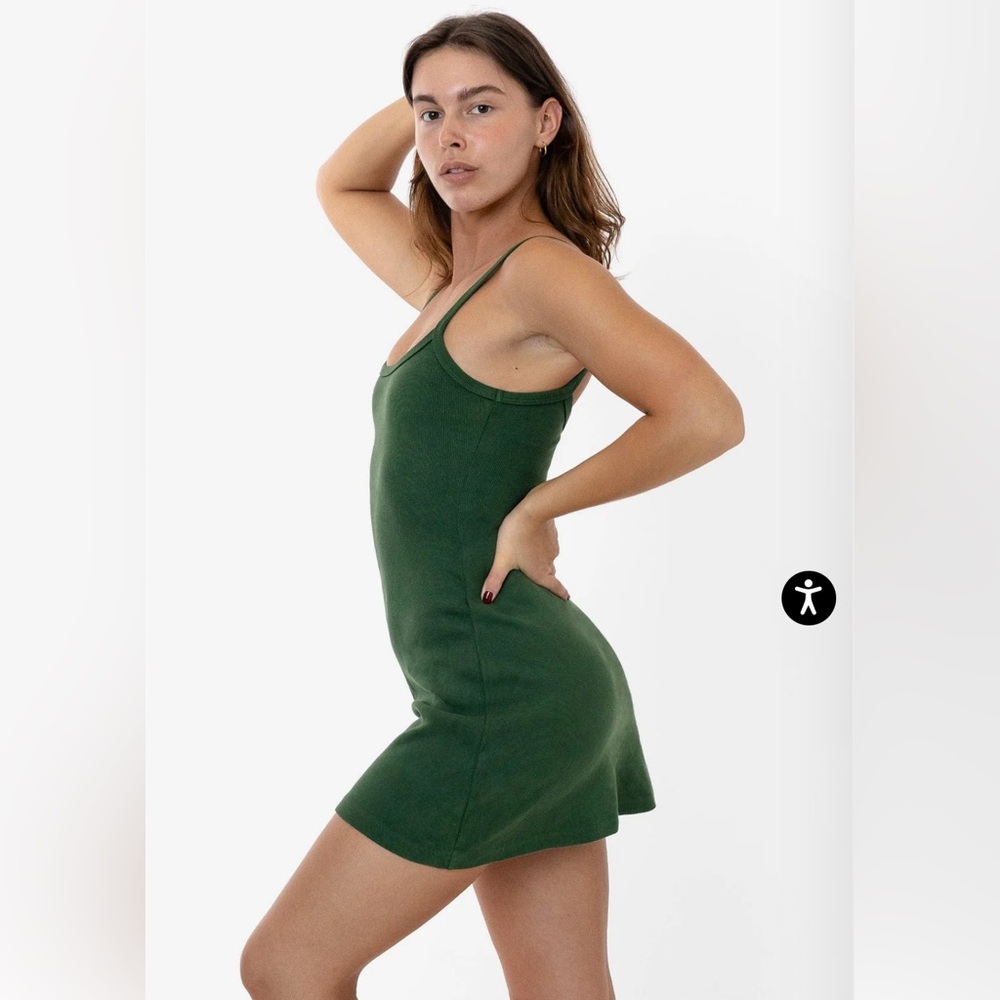 HEAVY RIB SPAGHETTI MINI DRESS